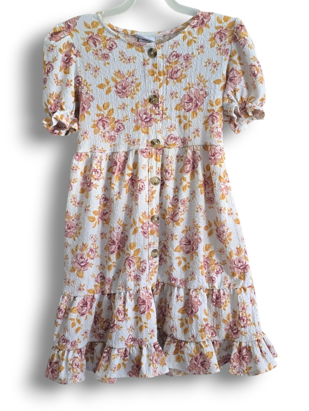 Nicole Miller Girls Floral Ruffled Dress - Size 8